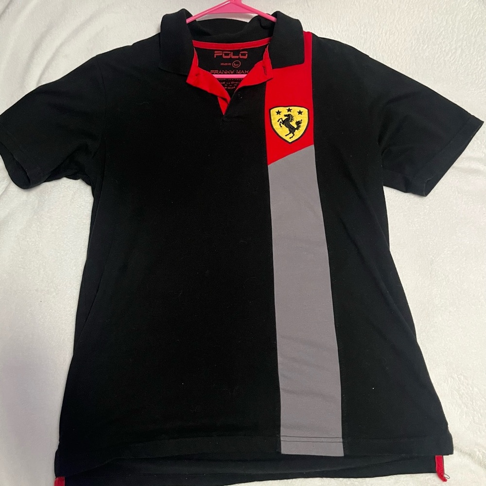 Black, gray and red Franky Max Polo shirt